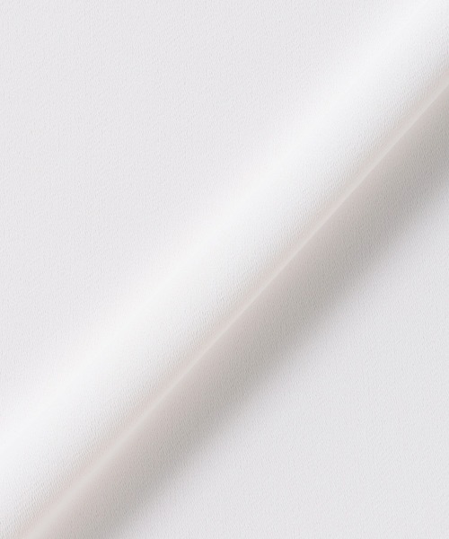 TOKYO SHIRTS（トウキョウシャツ）の「ストレッチジョーゼット 配色クルーネック ブラウス 七分袖 レディース（シャツ/ブラウス・レディース・ネイビー/ベージュ・M/L）」の7枚目の写真