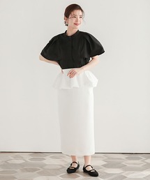 ラッフルスリーブブラウス