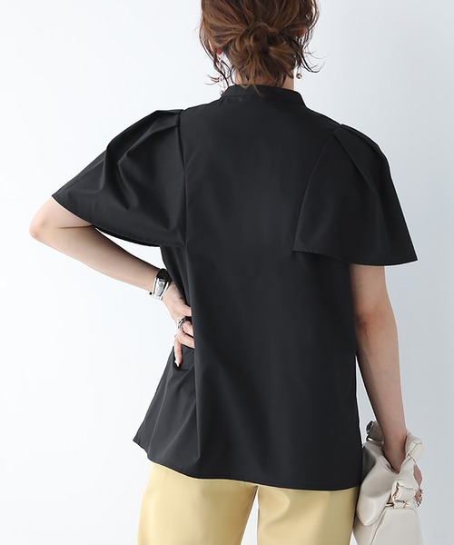 Fit more(フィットモア)の「ラッフルスリーブブラウス(シャツ/ブラウス・レディース・ホワイト/オレンジ/ブラック・FREE)」の9枚目の写真
