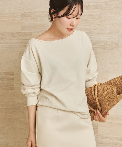 プラージュ　Garment dye mini 裏毛 plage（プラージュ） トレーナー スウェット Garment dye mini 裏毛