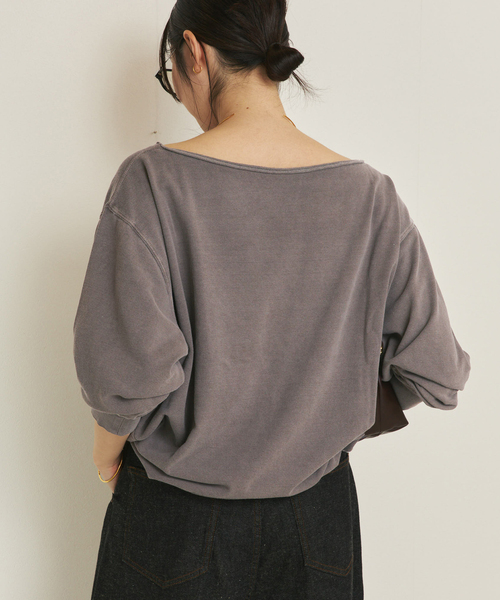 plage(プラージュ)の「Garment dye mini 裏毛(スウェット・レディース・ブラウン/アイボリー・FREE)」の20枚目の写真