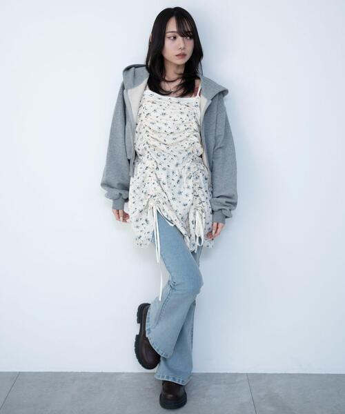 WEGO（ウィゴー）の「WEGO/【26年春夏新作】ドロストデザインキャミワンピース（ワンピース・レディース・その他1/その他2/ブルー系その他2/ブラック系その他2/ホワイト・FREE）」の10枚目の写真