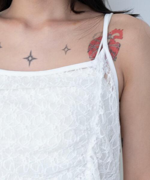 WEGO（ウィゴー）の「WEGO/【26年春夏新作】ドロストデザインキャミワンピース（ワンピース・レディース・その他1/その他2/ブルー系その他2/ブラック系その他2/ホワイト・FREE）」の12枚目の写真