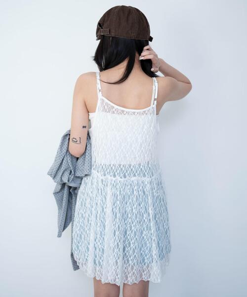 WEGO（ウィゴー）の「WEGO/【26年春夏新作】ドロストデザインキャミワンピース（ワンピース・レディース・その他1/その他2/ブルー系その他2/ブラック系その他2/ホワイト・FREE）」の14枚目の写真