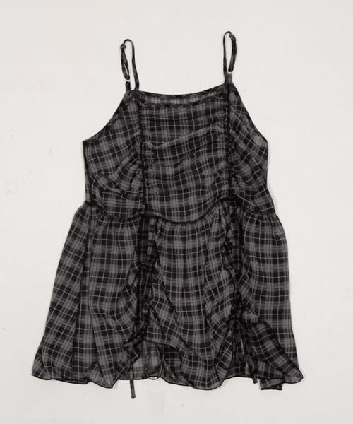 WEGO（ウィゴー）の「WEGO/【26年春夏新作】ドロストデザインキャミワンピース（ワンピース・レディース・その他1/その他2/ブルー系その他2/ブラック系その他2/ホワイト・FREE）」の16枚目の写真