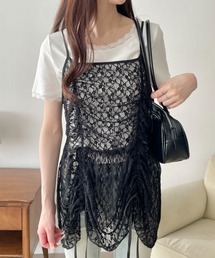 WEGO/【26年春夏新作】ドロストデザインキャミワンピース