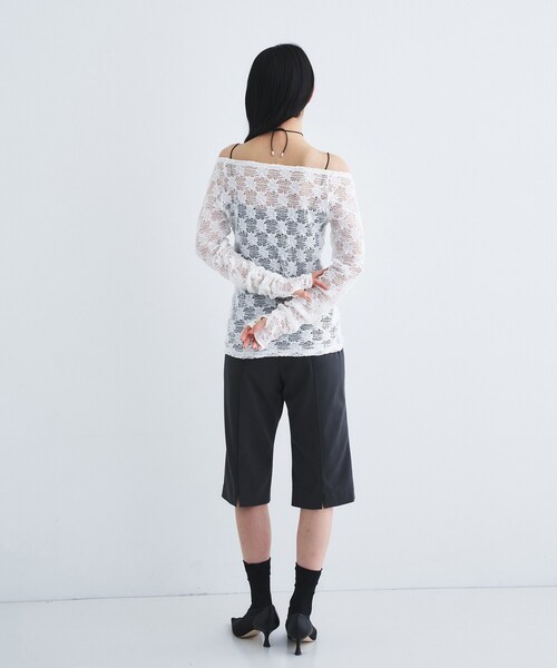 CODE A（コードエー）の「floral lace tops（Tシャツ/カットソー・レディース・ブラック/ピンク/ホワイト・00）」の8枚目の写真