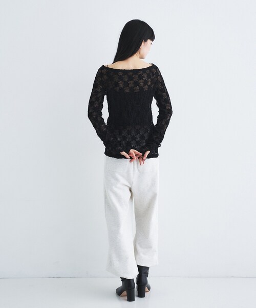 CODE A（コードエー）の「floral lace tops（Tシャツ/カットソー・レディース・ブラック/ピンク/ホワイト・00）」の13枚目の写真