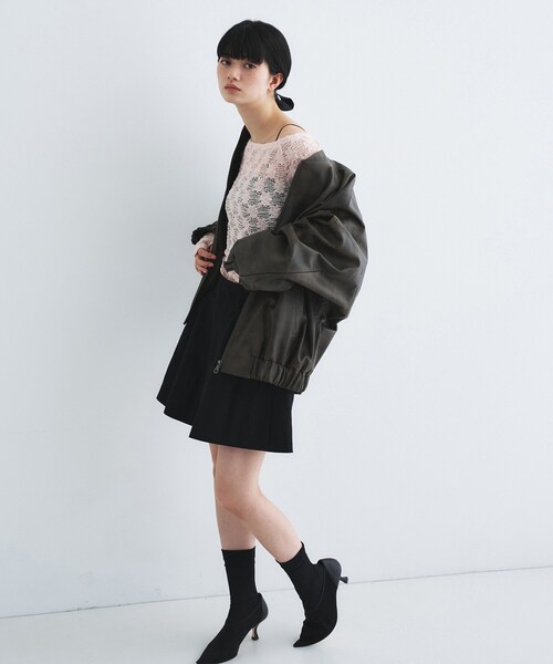 CODE A（コードエー）の「floral lace tops（Tシャツ/カットソー・レディース・ブラック/ピンク/ホワイト・00）」の18枚目の写真