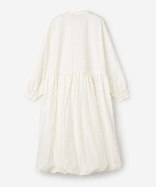 HAVERSACK（ハバーザック）の「HAVERSACK | 〈別注〉長袖 シャツワンピース WOMEN（ワンピース・レディース・ホワイト/ネイビー・0）」の4枚目の写真