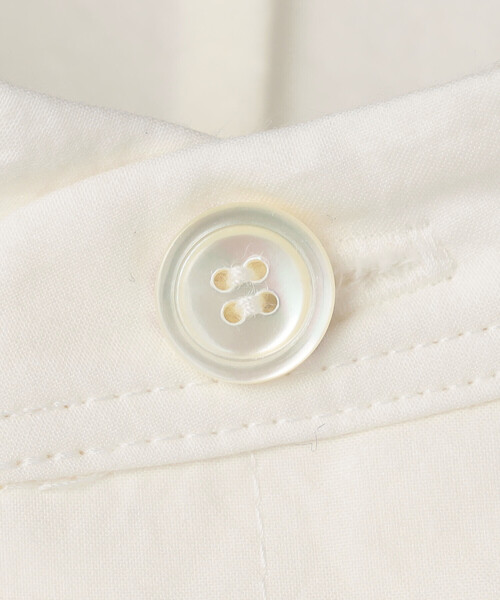 HAVERSACK（ハバーザック）の「HAVERSACK | 〈別注〉長袖 シャツワンピース WOMEN（ワンピース・レディース・ホワイト/ネイビー・0）」の9枚目の写真