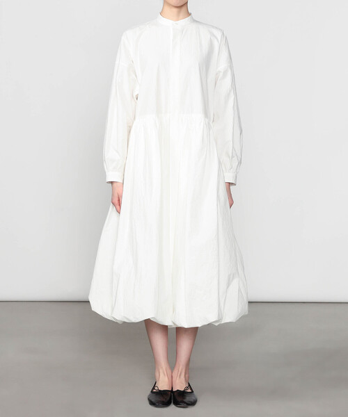 HAVERSACK（ハバーザック）の「HAVERSACK | 〈別注〉長袖 シャツワンピース WOMEN（ワンピース・レディース・ホワイト/ネイビー・0）」の10枚目の写真