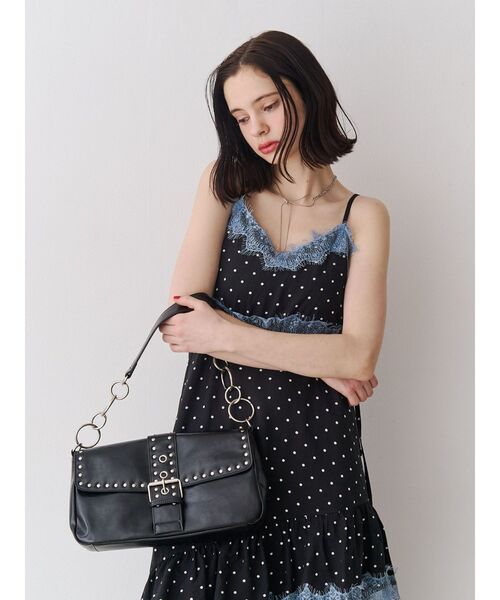 jouetie（ジュエティ）の「レースドッキングフリルキャミワンピース（ワンピース・レディース・グレー/ブルー/ブラック・MEDIUM）」の14枚目の写真