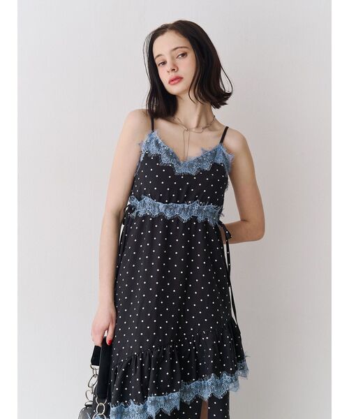 jouetie（ジュエティ）の「レースドッキングフリルキャミワンピース（ワンピース・レディース・グレー/ブルー/ブラック・MEDIUM）」の19枚目の写真