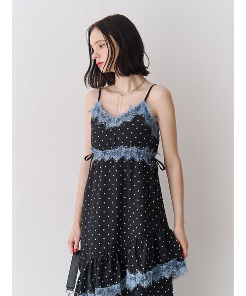 jouetie（ジュエティ）の「レースドッキングフリルキャミワンピース（ワンピース・レディース・グレー/ブルー/ブラック・MEDIUM）」の20枚目の写真