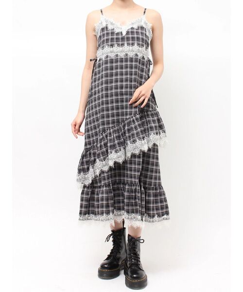 jouetie（ジュエティ）の「レースドッキングフリルキャミワンピース（ワンピース・レディース・グレー/ブルー/ブラック・MEDIUM）」の11枚目の写真