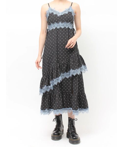 jouetie（ジュエティ）の「レースドッキングフリルキャミワンピース（ワンピース・レディース・グレー/ブルー/ブラック・MEDIUM）」の13枚目の写真