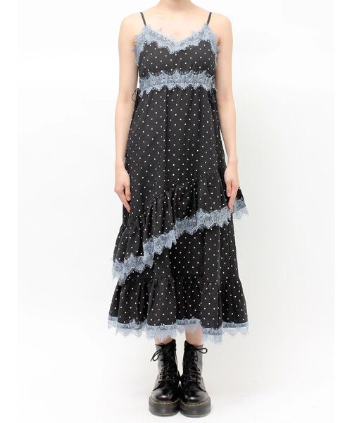 jouetie(ジュエティ)の「レースドッキングフリルキャミワンピース(ワンピース・レディース・グレー/ブルー/ブラック・MEDIUM)」の6枚目の写真