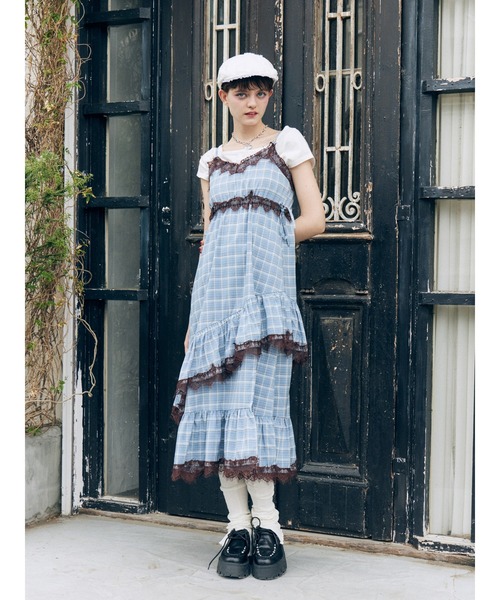 jouetie(ジュエティ)の「レースドッキングフリルキャミワンピース(ワンピース・レディース・グレー/ブルー/ブラック・MEDIUM)」の19枚目の写真