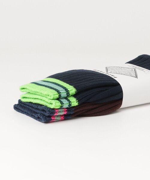 FACETASM（ファセッタズム）の「FACETASM/ファセッタズム/2P RIB SOCKS /2P リブソックス（ソックス/靴下・メンズ・ネイビー/ホワイト・F）」の3枚目の写真
