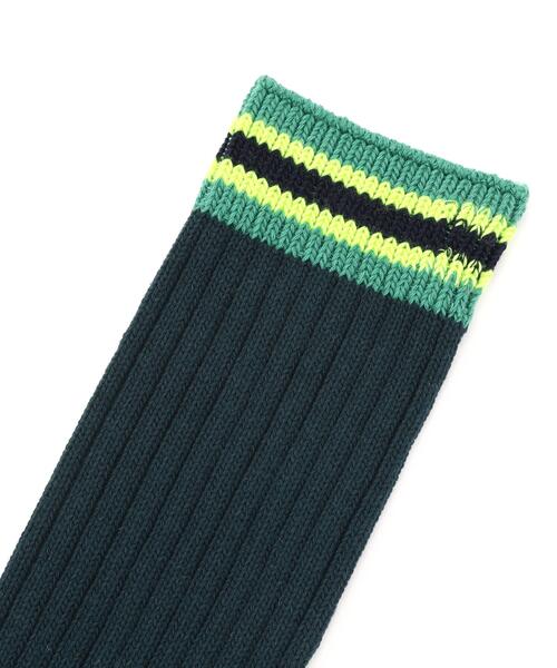 FACETASM(ファセッタズム)の「FACETASM/ファセッタズム/2P RIB SOCKS /2P リブソックス(ソックス/靴下・メンズ・ネイビー/ホワイト・F)」の6枚目の写真