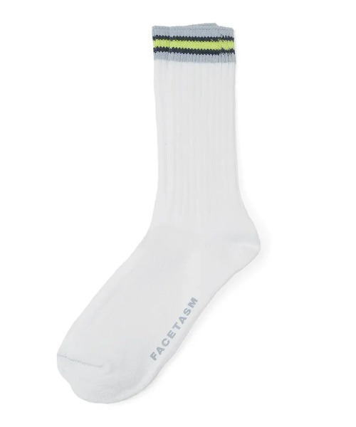 FACETASM（ファセッタズム）の「FACETASM/ファセッタズム/2P RIB SOCKS /2P リブソックス（ソックス/靴下・メンズ・ネイビー/ホワイト・F）」の7枚目の写真