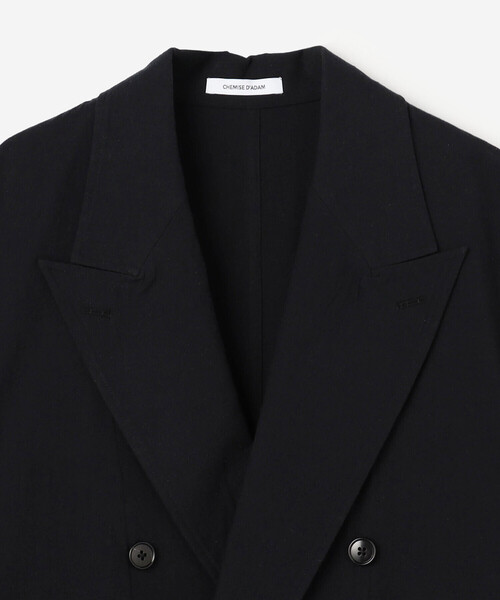 Bshop(ビショップ)の「CHEMISE D'ADAM | 〈別注〉ダブルブレスト シャツジャケット WOMEN(テーラードジャケット・レディース・ブラック・36/38)」の5枚目の写真