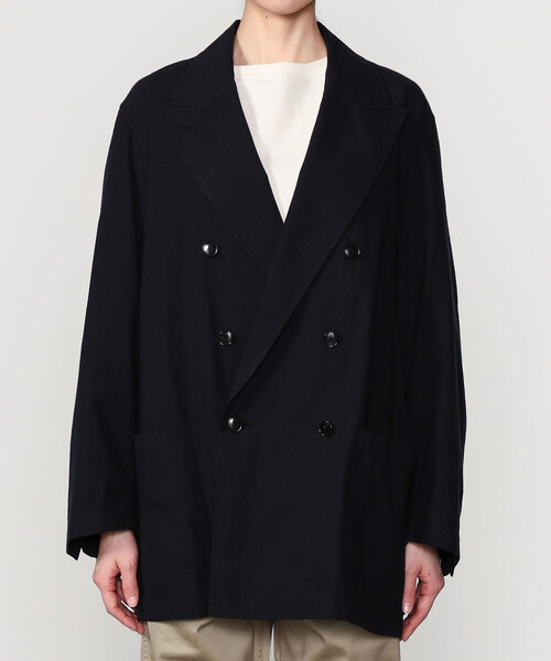 Bshop(ビショップ)の「CHEMISE D'ADAM | 〈別注〉ダブルブレスト シャツジャケット WOMEN(テーラードジャケット・レディース・ブラック・36/38)」の10枚目の写真