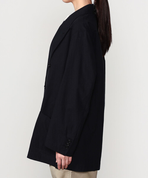 Bshop(ビショップ)の「CHEMISE D'ADAM | 〈別注〉ダブルブレスト シャツジャケット WOMEN(テーラードジャケット・レディース・ブラック・36/38)」の11枚目の写真