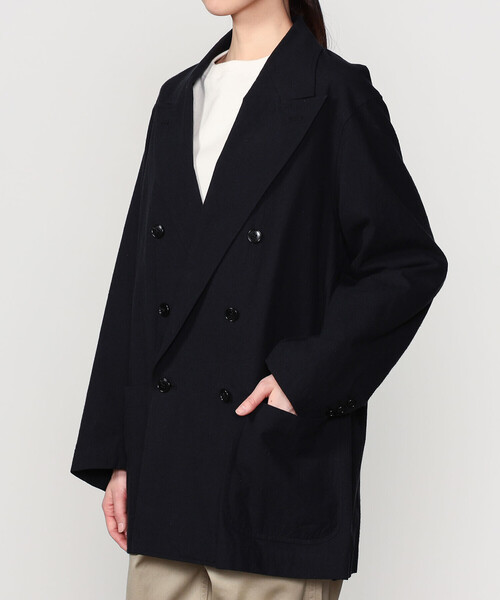 Bshop(ビショップ)の「CHEMISE D'ADAM | 〈別注〉ダブルブレスト シャツジャケット WOMEN(テーラードジャケット・レディース・ブラック・36/38)」の13枚目の写真