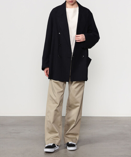 Bshop(ビショップ)の「CHEMISE D'ADAM | 〈別注〉ダブルブレスト シャツジャケット WOMEN(テーラードジャケット・レディース・ブラック・36/38)」の2枚目の写真