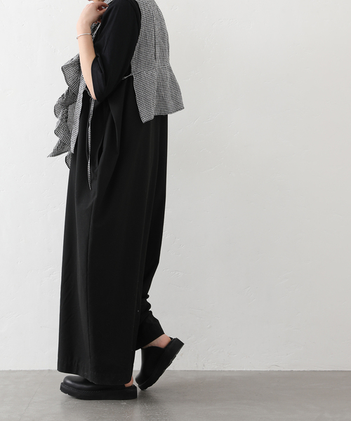 JOURNAL STANDARD LUXE（ジャーナルスタンダード　ラックス）の「リネンワッシャー フリルジレ（シャツ/ブラウス・レディース・ブラック/ホワイト・FREE）」の8枚目の写真