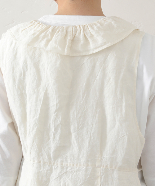 JOURNAL STANDARD LUXE（ジャーナルスタンダード　ラックス）の「リネンワッシャー フリルジレ（シャツ/ブラウス・レディース・ブラック/ホワイト・FREE）」の19枚目の写真