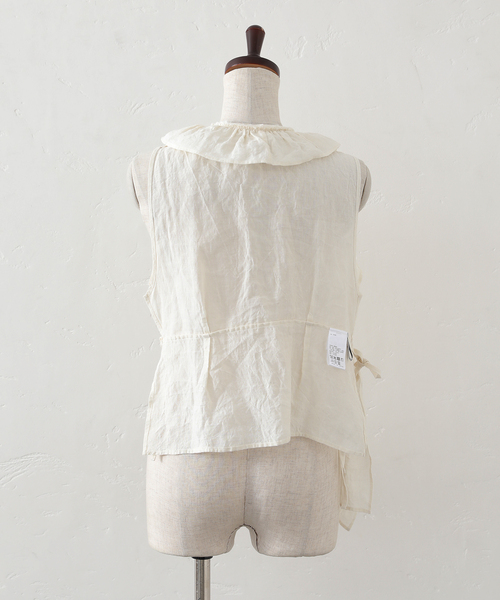 JOURNAL STANDARD LUXE（ジャーナルスタンダード　ラックス）の「リネンワッシャー フリルジレ（シャツ/ブラウス・レディース・ブラック/ホワイト・FREE）」の22枚目の写真