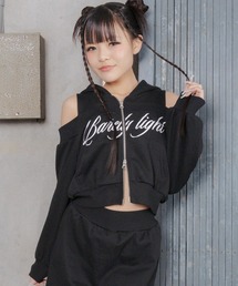 ANAP GiRL（アナップガール）の「肩あき ダブル ジップ スウェット パーカー × スカート セットアップ（セットアップ）」