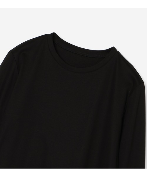 R-ISM(リズム)の「【接触冷感・紫外線防止・洗える】ドッキングカットソー(Tシャツ/カットソー・レディース・ブラック/オフホワイト・4)」の7枚目の写真