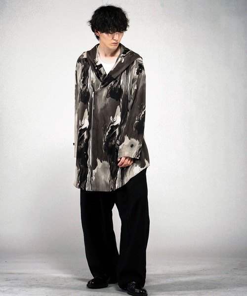 NO ID.(ノーアイディ)の「【NO ID.】Riders ZIP Hooded Coat / ライダース ジップ フードコート(モッズコート・メンズ・その他5/ブラック/その他22・ONE SIZE)」の6枚目の写真