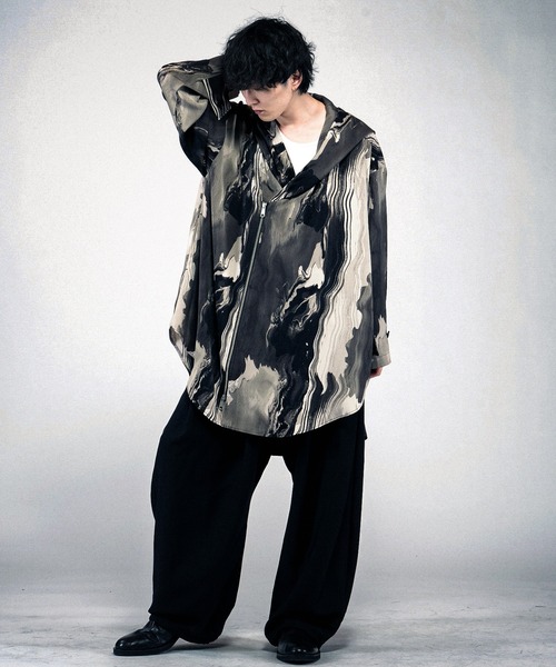 NO ID.(ノーアイディ)の「【NO ID.】Riders ZIP Hooded Coat / ライダース ジップ フードコート(モッズコート・メンズ・その他5/ブラック/その他22・ONE SIZE)」の7枚目の写真