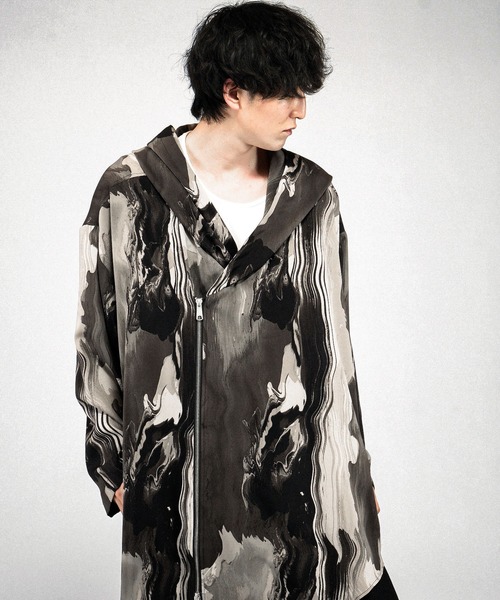 NO ID.(ノーアイディ)の「【NO ID.】Riders ZIP Hooded Coat / ライダース ジップ フードコート(モッズコート・メンズ・その他5/ブラック/その他22・ONE SIZE)」の8枚目の写真