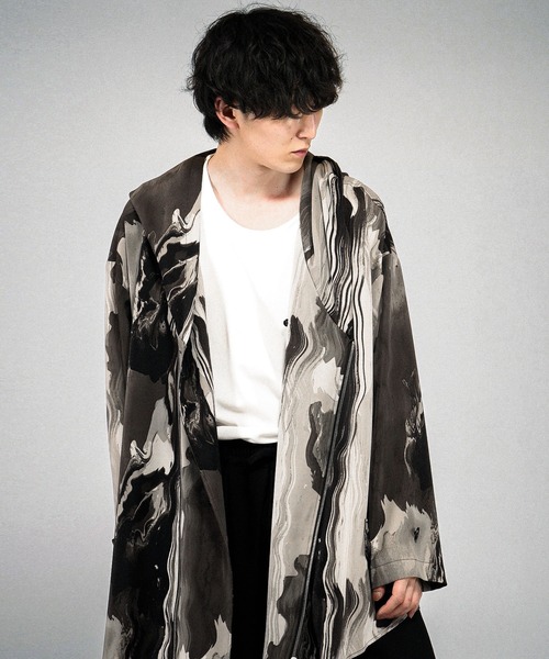 NO ID.(ノーアイディ)の「【NO ID.】Riders ZIP Hooded Coat / ライダース ジップ フードコート(モッズコート・メンズ・その他5/ブラック/その他22・ONE SIZE)」の13枚目の写真