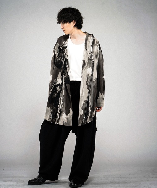 NO ID.(ノーアイディ)の「【NO ID.】Riders ZIP Hooded Coat / ライダース ジップ フードコート(モッズコート・メンズ・その他5/ブラック/その他22・ONE SIZE)」の14枚目の写真
