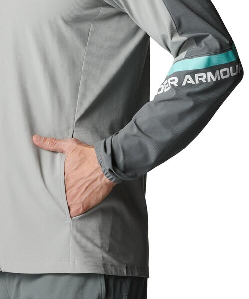 UNDER ARMOUR(アンダーアーマー)の「UAウーブン フルジップ ジャケット(トレーニング/メンズ)(その他アウター・メンズ・グレー系その他・M/XL/L/2XL/S)」の5枚目の写真