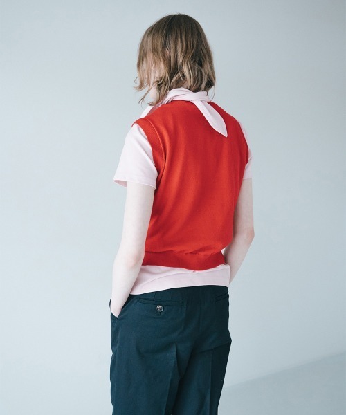 soduk(スドーク)の「【soduk】26SS新作 notch notch vest / ノッチノッチベスト(ベスト・レディース・ブラック/グレー/レッド・ONE SIZE)」の10枚目の写真