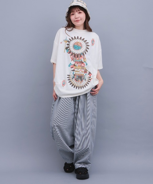 チチカカ(チチカカ)の「カッチーナプリントTシャツ(Tシャツ/カットソー・レディース・その他1/ブラック/アイボリー・FREE)」の5枚目の写真
