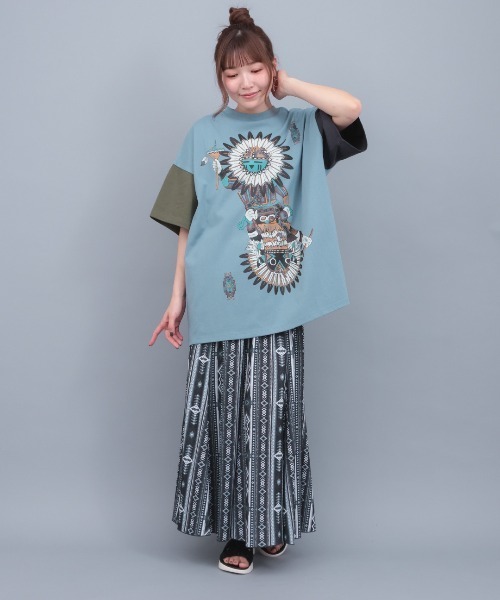 チチカカ(チチカカ)の「カッチーナプリントTシャツ(Tシャツ/カットソー・レディース・その他1/ブラック/アイボリー・FREE)」の6枚目の写真