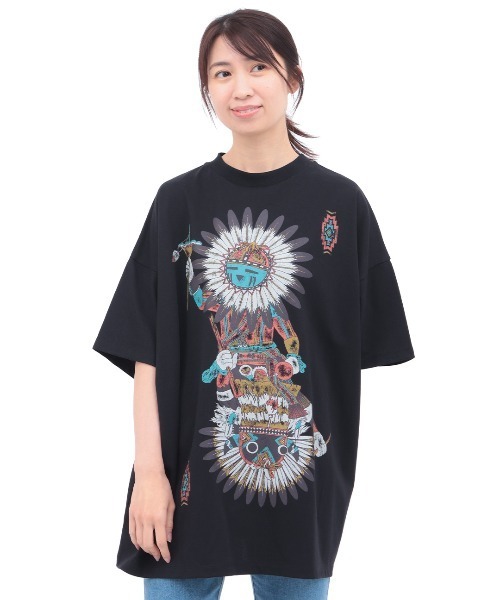 チチカカ(チチカカ)の「カッチーナプリントTシャツ(Tシャツ/カットソー・レディース・その他1/ブラック/アイボリー・FREE)」の7枚目の写真