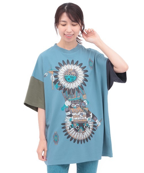 チチカカ(チチカカ)の「カッチーナプリントTシャツ(Tシャツ/カットソー・レディース・その他1/ブラック/アイボリー・FREE)」の9枚目の写真