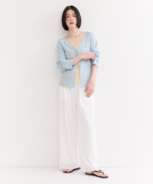 le cercle ADAM ET ROPE'(ルセルクルアダムエロペ)の「レイヤード風トップス(Tシャツ/カットソー・レディース・ブラック/サックスブルー/ブラウン系その他3・FREE)」の6枚目の写真