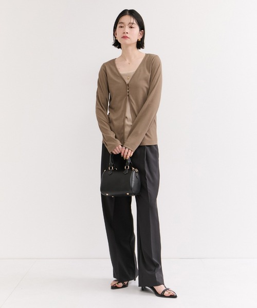 le cercle ADAM ET ROPE'(ルセルクルアダムエロペ)の「レイヤード風トップス(Tシャツ/カットソー・レディース・ブラック/サックスブルー/ブラウン系その他3・FREE)」の8枚目の写真