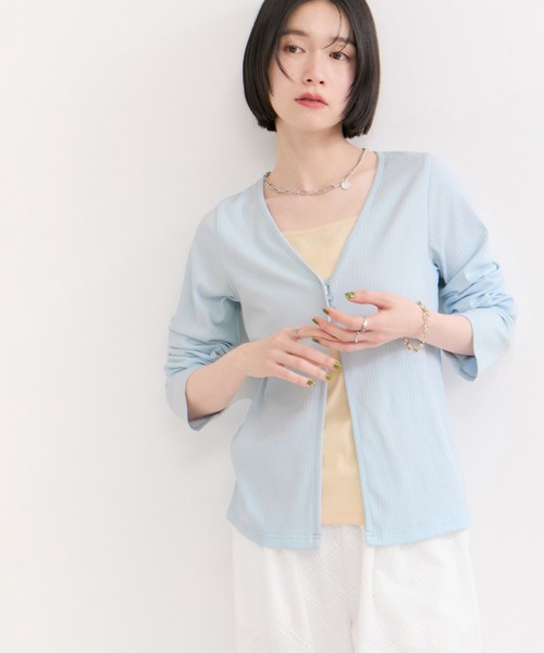 le cercle ADAM ET ROPE'(ルセルクルアダムエロペ)の「レイヤード風トップス(Tシャツ/カットソー・レディース・ブラック/サックスブルー/ブラウン系その他3・FREE)」の10枚目の写真